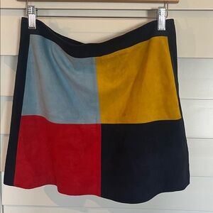 Lisa Perry Multicolor Mini Skirt RARE size 6 Mod style